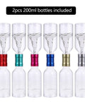 Six Tornado Maker Weather Toy Set With Ultra Light Aluminum Tube Watertight Tornado Kit For Kids, includes bottles with colored connectors