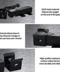 ET24 Electric Gate Lock For DC 24V Swing Gates With Automatic Locking No Fuss Heavy Duty Security, showing Q235 steel.