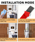 Easy Install Self Sticky Cabinet And Drawer Pull Set, Aluminum Alloy Handles With Strong Adhesive Mount, No Drill Needed, Silver Matte Finish, Durable Rust Resistant For Kitchen Cabinets, Drawers, Windows, And Closets, Large 210mm on door
