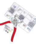 Five Claw Stainless Steel Snap Buttons With Plier Kit For Quick Secure Garment Closures Durable Hollow Snaps That Stay Put Gentle On Fabric Easy DIY Sewing Kit For Clothes And Accessories, snap plier and assorted snaps in storage case