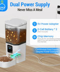 Game Changing Automatic Cat Feeder With 1080P Camera And Night Vision 5G Wifi Smart Dog Food Dispenser with dual power supply.