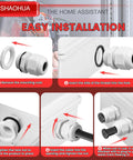 Forty Piece NPT Cable Gland Kit Rugged IP68 Waterproof Cord Grip Set With NPT Sizes One Quarter Inch Three Eighths Inch One Half Inch Three Quarters Inch And One Inch Plus Nineteen Top Hat Grommets For Nylon Strain Relief And Cord Connectors, white NPT cable gland installation steps