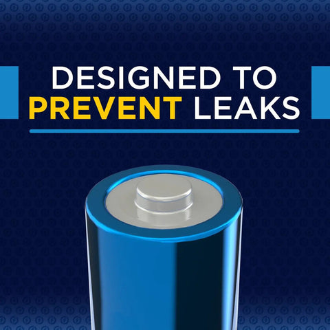 Close-up of Long Lasting High Energy AAA Batteries Pack of 72, Alkaline Triple A Power for Flashlights, Remote and more, leak prevention.