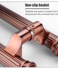Close-up of non-slip gasket on Vintage Style Stainless Steel Barn Door Handle Set for Front and Back Doors with Back to Back Pull and Push Design.