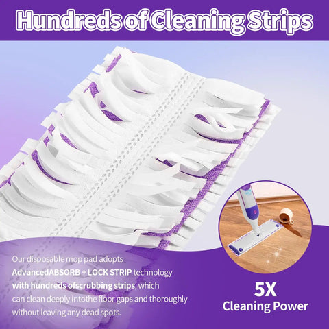 Disposable Power Mop Pads For Swiffer Power Mop Multi Surface And Wood Mop 10 Pack Refills For Quick Mess Free Floor Cleaning Ideal For Hardwood Laminate Tile Floors, white pads