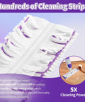 Disposable Mop Pads For Swiffer Power Mop Replacement, Thick 10 Layer Design, 15.35 X 5.5 Inches, 10 Count, Heavy Duty Refills For Home And Office Cleaning Made For Everyday Boss Level Shine. White mop pad with purple scrubbing strips