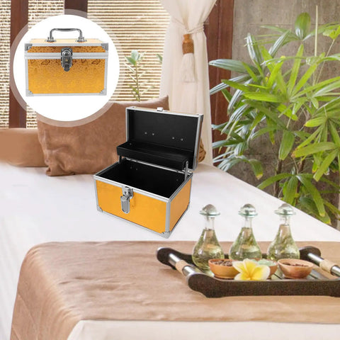Built Tough Aluminum Tool Box With Secure Lock And Heavy Duty Handle For Mechanics And Field Pros Compact Organizer Gear Hauler on bed.
