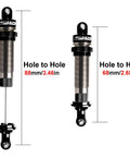 88mm RC Oil Shock Absorber Damper With Progressive Springs Set For Traxxas 1/16 Monster Trucks displayed with measurements
