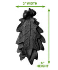 Oak Leaf Cast Iron Door Knocker Built Tough In Rustic 6 Inch Front Door Hardware With Rust-Resistant Powder Coat Finish
