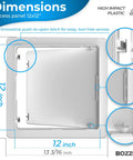 Rugged White Drywall Access Panel Fits 12 By 12 Inch Wall Cutouts With No Sweat Push To Open Latch for easy access.