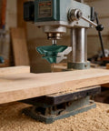 Top Notch 45 Degree Lock Miter Router Bit With Tungsten Steel Cutter For Woodworking Pros in a workshop with precise cutting action.