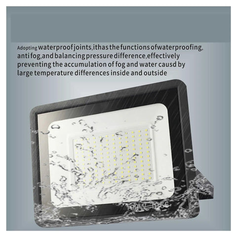 AOTTSD Outdoor LED Floodlight 50W 100W 200W, IP66 Waterproof Super Bright (4000K,100W) angle showing waterproof joints.