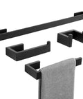 Dope 4-Piece Brushed Nickel Bathroom Hardware Set With 24-Inch Towel Bar Hand Towel Holder Toilet Paper Holder And Robe Hook