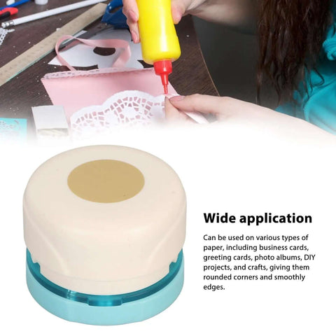 Heavy Duty Round Paper Punch For Scrapbookers And Card Makers Metal Craft Hole Punch With Pro Grade Positioning Guide, used for crafting.