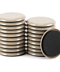 20 Pack Carpet Furniture Sliders 3.5 Inch Round Moving Pads Reusable Glide For Tables Chairs Cabinets And More Beige Durable PP Plastic