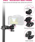 Beefy Clamp Mount With 360 Degree Ball Head showing 360° rotation and panoramic movement on bike handlebar or pole mount.