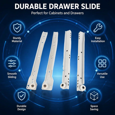 Beefy Cold Rolled Steel Drawer Slide Kit 25 Cm Cabinet Track Rail with Thickened Hardware for Smooth Glide in Furniture