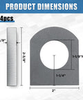 Product dimensions of 4-Piece Weld-On Shackle Clevis Mounts Set for Heavy Duty Tie-Down Straps, 3/8 inch thick, 1-1/8 inch hole