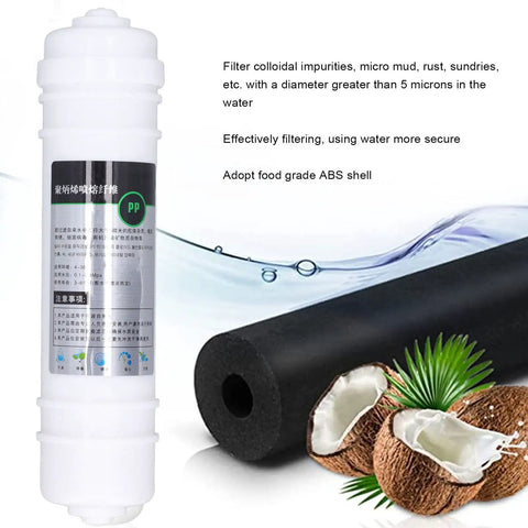 10 Inch Universal Water Purifier Filter Replacement With PP Cotton Dual Pack For Home And Industrial Setups Easy Install Traps Sediment And Impurities Broad Compatibility With Most Brands featuring filter and coconut shell