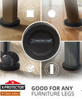 Heavy Duty Felt Furniture Sliders For Hardwood Floors 16 Piece Set under furniture legs, showing versatility on different surfaces.