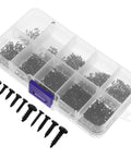 1000 Piece PA Round Head Self Tapping Screws Set For Electronics For DIYers And Pros M1.3 M1.4 M1.5 Tiny Mini Screws Boxed