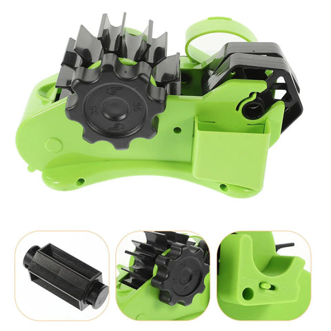 ProLevel Semi Automatic Heat Transfer Tape Dispenser Multi Roll Packing Stand with AutoCut blade and green design.