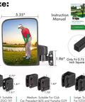 Universal Golf Cart Side Mirrors No Drilling Needed, 180 Degree Folding Rear View with size and compatibility details