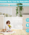 Child and pet sitting by Retractable Baby Gate For Stairs And Doorways, Extends Up To 51 Inches, Kid And Pup Safe Mesh Barrier, indoor scene