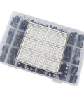 Must-Have 630Pcs Aluminum Electrolytic Capacitor Kit With 24 Values And High Precision For Repairs Hella Perfect Electrical Components Organized In Durable Box with labeled compartments.