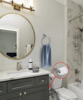 Bathroom featuring Brushed Nickel Toilet Paper Holder And Towel Ring Set 2 Piece Stainless Steel Bathroom Hardware Kit SUS304