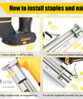 How to install staples and nails with Kick The Driveway Trip And Load Up This Heavy Duty Cordless Brad Naler Plus Staple Gun.