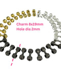 Dumbbell Charm Beads For Jewelry Making Pack Of 30 Multicolor Alloy DIY Spacer Charms Pendant Engraved Live Lift