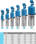 Heavy Duty 20 Ton Hydraulic Gear Puller and Bearing Hub Separator Made from Solid Forged Steel, showcasing various sizes.