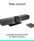 4K Video Conference Camera Rig With Three Built In Mics And 120 Degree Lens For Small Meeting Rooms Smooth Plug And Play Design Delivers Killer Clarity And Room Ready Audio Visual Gear Always On Call Black with remote control.