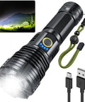 Rechargeable LED Flashlight With Up To 90 000 Lumens Be A Beast Bright XHP70 2 Tactical Light Zoomable Waterproof Five Modes Perfect For Camping Home Outdoors And Emergencies