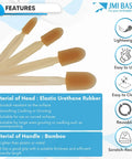 Grout Caulk Finishing Tool Set With Assorted 4 Size Spreads For Smooth Sealant Application features bamboo handles and rubber heads