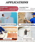 Applications of Hassle Free Heavy Duty Airless Paint Sprayer With Sturdy Wheeled Cart including interior and exterior wall painting.