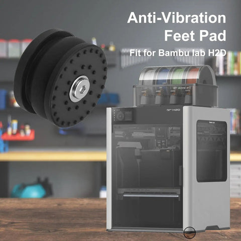 4 Pack Anti Vibration Feet For 3D Printer Universal Rubber Feet Anti Slip Silicone Pads Replacement For Stable Quiet Printing And Heat Resistant Bed Mounts Beefed Up Stability Compatible With Bambu Lab Printers And Other Desktop 3D Printers