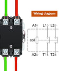 4 Pack HVAC Contactor Replacement Kit 120V 30A Two Pole Relays with wiring diagram for air conditioner and refrigerator systems.