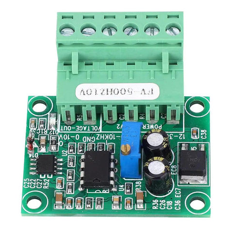 0 To 500 Hz To 0 To 10 V Frequency To Analog Converter Module For PLCs And Motion Controllers, plug and play interface, top view