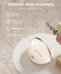 Top view of 4 In 1 Bedside Lamp With Bluetooth Speaker Dimmable Night Light Charging Station And Phone Holder.