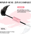 2 In 1 Lash Bond And Seal Waterproof Eyelash Glue For Extensions With Spiral Brush on a pink background