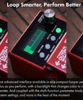 RC-5 Loop Station High Resolution 32-Bit AD/DA and 32-Bit Float Processing Looper with multicolor backlight LCD in operation