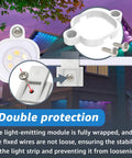 90 Pack Light Clips And 90 Self Adhesive Tape Screw Clips Mounting Kit For Govee Outdoor Lights H706A H706B H706C display