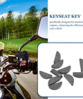 Ten Pack Heavy Duty Metal Woodruff Keys For 49CC Two Stroke Engine Crankshaft Offroad Motorcycle Use For Reliable Power And Easy Install During Trail Riding Adventures That Keep Ride Sick Without BS Breakage Or Mechanical Failure Issues Any Time Now. Pack of 10 gray metal keys