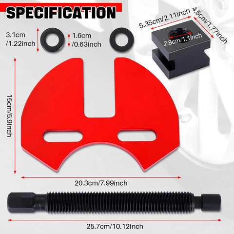Wheel Hub Removal Tool Kit For Cars And Trucks Universal 5 Lug 6 Lug 8 Lug Hubs Hub Buster Puller components with measurements