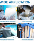 Uxcell Nylon Mesh Liquid Filter Sock Bag In White, 80 Micron Precision used for industrial water filtration and pool water treatment.