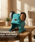 21V Cordless Bench Honing Tool Features a Wicked Stable Mini Grinding Station with Suction Feet for Rock Solid Performance Keep Your Knives and Tools Razor Sharp During Project Work at Home or in the Shop with Red Finish on wooden table.