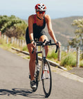Cyclist on a road bike, compatible with Beefy 700C Bicycle Inner Tubes With 48mm Presta Valve For 700x35c 38c 40c 42c 43c