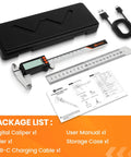 Rechargeable Digital Caliper With Power Display And USB C Charging 6 Inch Caliper With Large LCD Screen MM In Conversion Kit
